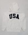 NWT Polo Ralph Lauren White USA American Flag Patch Hoodie