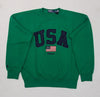 Nwt Polo Ralph Lauren Green USA American Flag Vintage Fit Crewneck Sweatshirt