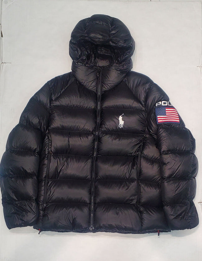 Nwt Polo Ralph Lauren Black USA Big Pony Down Jacket