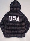 Nwt Polo Ralph Lauren Black USA Big Pony Down Jacket - Unique Style