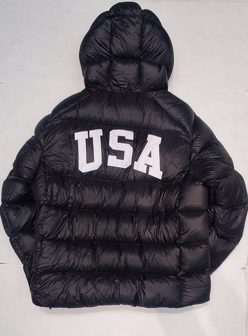 Nwt Polo Ralph Lauren Black USA Big Pony Down Jacket