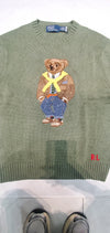 Nwt Polo Ralph Lauren Olive Teddy Bear Cotton Sweater