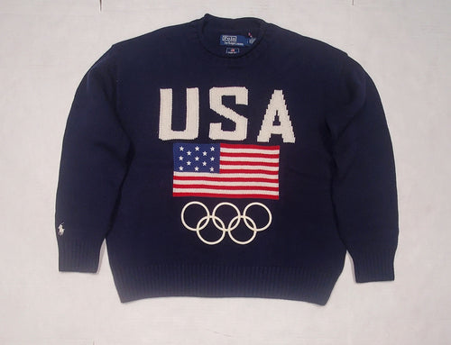 Nwt Polo Ralph Lauren Navy Blue Team USA Wool Rollneck Sweater - Unique Style