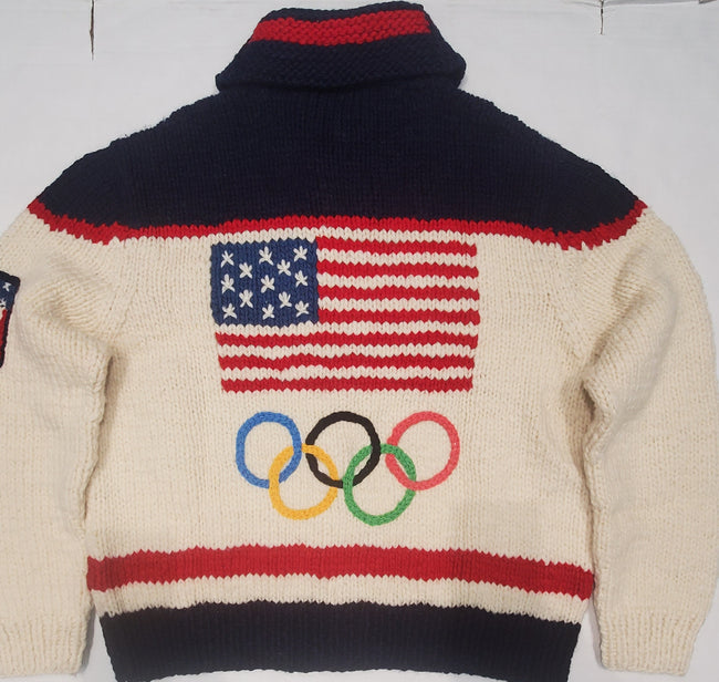 Nwt Polo Ralph Lauren Team USA Olympic Shawl Cardigan - Unique Style