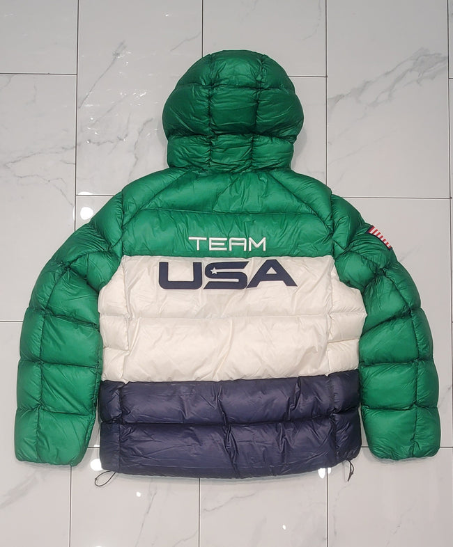 Nwt Polo Ralph Lauren Green Team USA Olympic Down Jacket - Unique Style