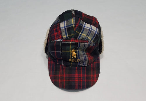 793001 Polo Ralph Lauren Plaid Fur Lined Adjustable Strap Back - Unique Style