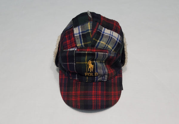 793001 Polo Ralph Lauren Plaid Fur Lined Adjustable Strap Back - Unique Style
