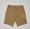 Nwt Polo Ralph Lauren Khaki  Spellout Double Knit Shorts - Unique Style