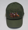 Green Polo Ralph Lauren adjustable hat featuring the iconic triple pony logo embroidered on the front.