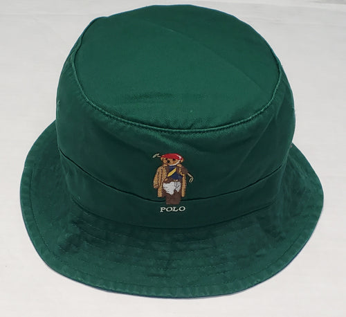 Nwt  Polo Ralph Lauren Green Teddy Bear Bucket Hat - Unique Style