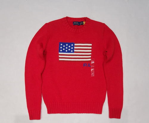 Polo Ralph Lauren Women's Red Amercan Flag Sweater - Unique Style