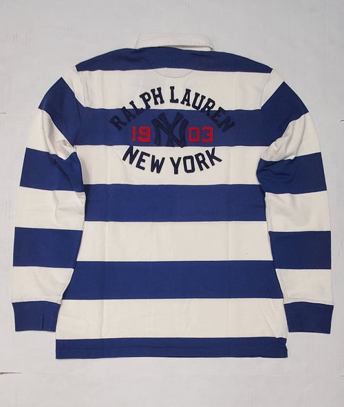 Nwt Polo Ralph Lauren Blue/White 1903 New York Yankees Classic Fit Rugby - Unique Style