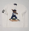 Nwt Polo Ralph Lauren White Yankees Baseball Bat Teddy Bear Sweater - Unique Style