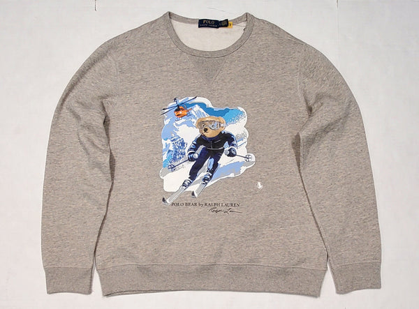 Nwt Polo Ralph Lauren Grey Ski Bear Sweatshirt - Unique Style