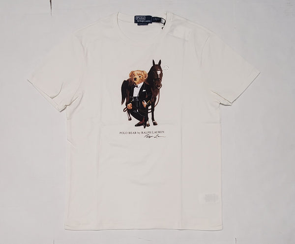 Nwt Polo Ralph Lauren White Lunar Teddy Bear Custom Slim Fit Tee - Unique Style