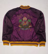 Nwt Polo Ralph Lauren Purple Crest Embroidered Satin Jacket - Unique Style
