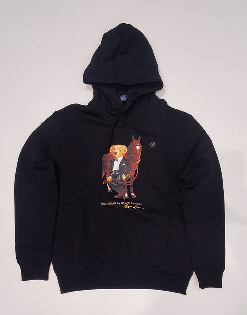 Nwt Polo Ralph Lauren Black Lunar Teddy Bear Pullover Hoodie - Unique Style
