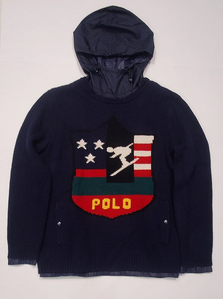 Nwt Polo Ralph Lauren White/Red  Polo Sport Zip Up Windbreaker Jacket