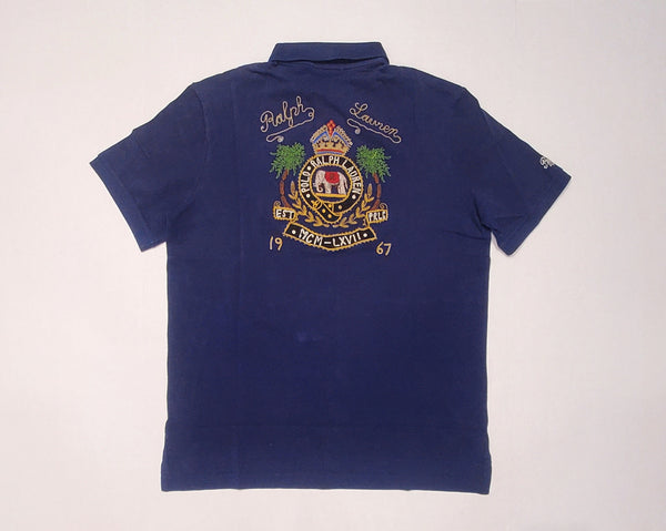 Nwt Polo Ralph Lauren Navy Est MCM-LXVII PRLC Embroidered Classic Fit Polo - Unique Style
