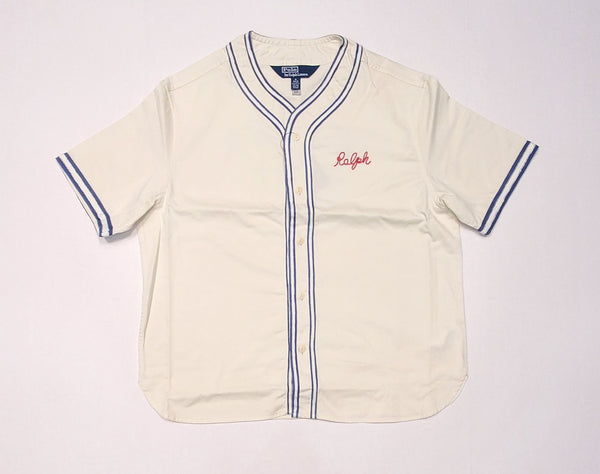 Nwt Polo Ralph Lauren White/Blue N.East State  Baseball Shirt - Unique Style