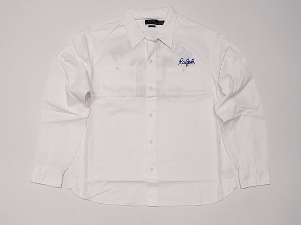 Nwt Polo Ralph Lauren White Bedford Farm Classic Fit Button Up - Unique Style