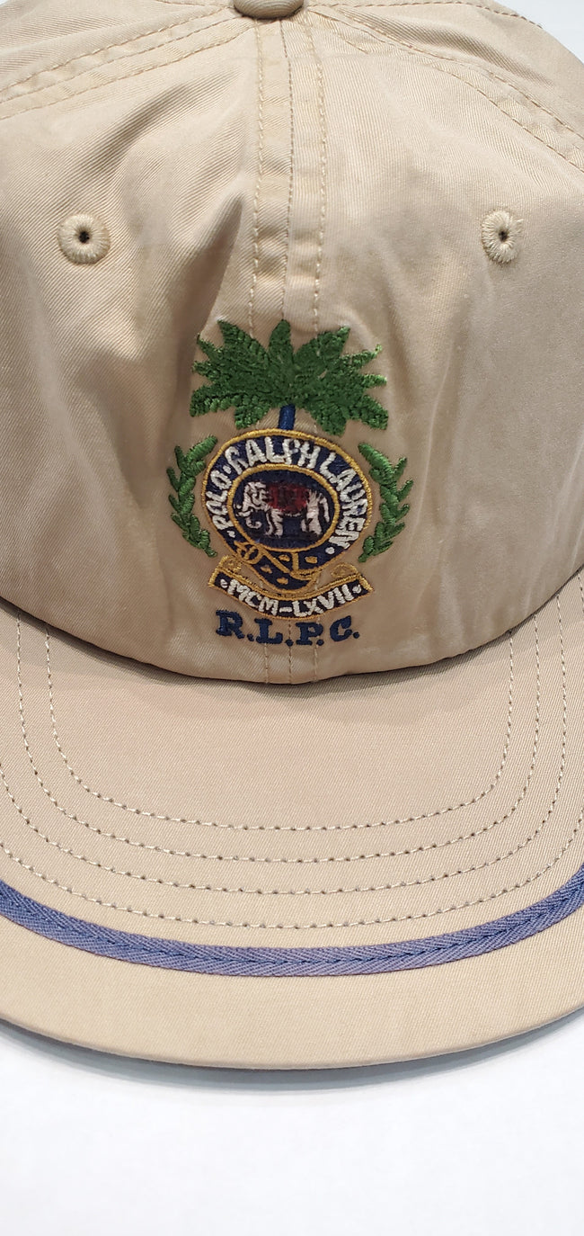 Nwt Polo Ralph Lauren Khaki MCM-LXVII PRLC Leather Strap Back Hat - Unique Style