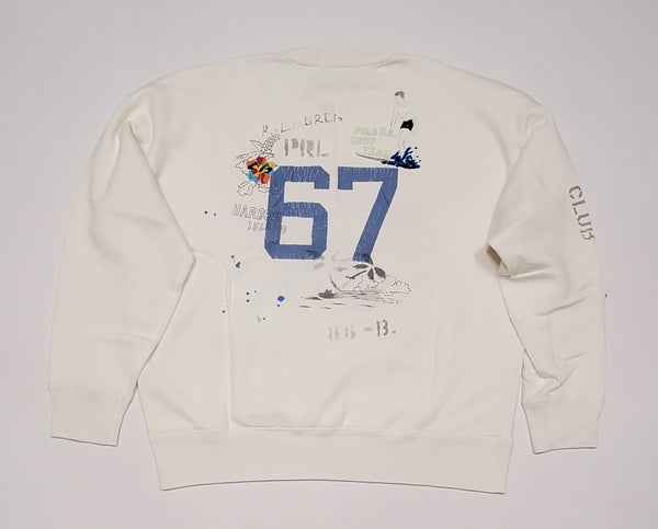 Nwt Polo Ralph Lauren Peace Love Surf 67  Embroidered Vintage Fit Sweatshirt - Unique Style