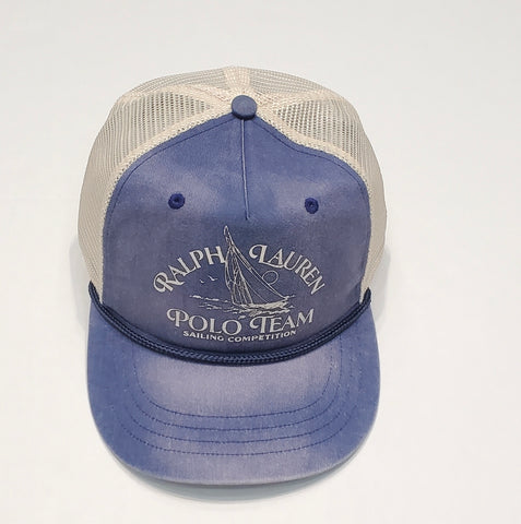 Nwt Polo Ralph Lauren Blue Sailing Competition Trucker Hat