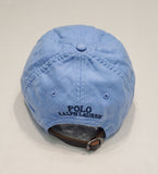 Nwt Polo Ralph Lauren Light blue Beach Cycle  Teddy Bear Leather Strap Back Hat - Unique Style