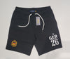 Black Polo Ralph Lauren small pony shorts with Germany #26 embroidery, casual men's shorts, front view, high-quality fabric.