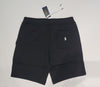 Black Polo Ralph Lauren Germany #26 Small Pony shorts, casual men's shorts with the brand's small pony logo, front view.
