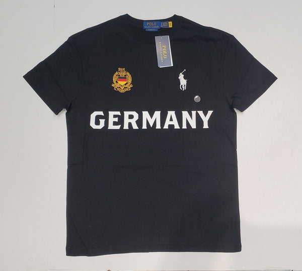 Nwt Polo Ralph Lauren Black Germany # 26 Big Pony Classic Fit Tee - Unique Style