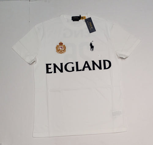 Nwt Polo Ralph Lauren White Engalnd # 26 Big Pony Classic Fit Tee - Unique Style