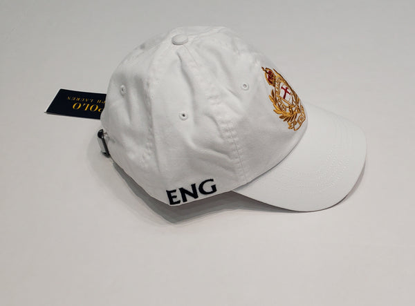 Nwt Polo Ralph Lauren White England  #26 Adjustable Strap Back Hat - Unique Style