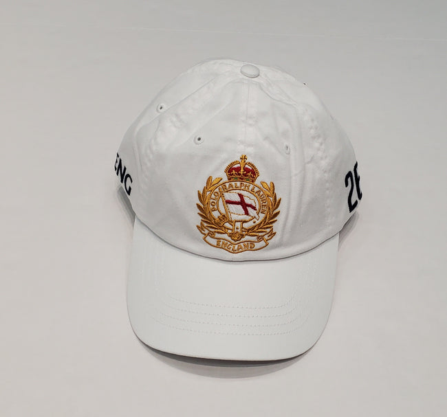 Nwt Polo Ralph Lauren White England  #26 Adjustable Strap Back Hat - Unique Style