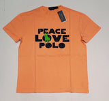 Nwt Polo Ralph Lauren Orange Peace Love Classic Fit Tee - Unique Style