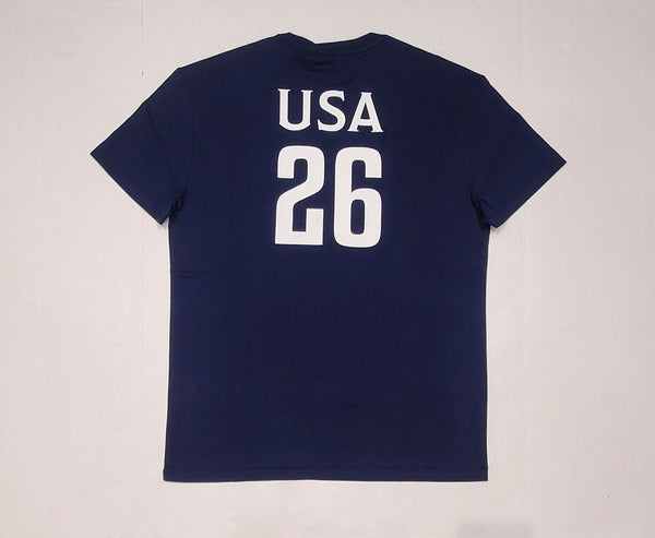 Nwt Polo Ralph Lauren Navy USA  # 26 Big Pony Classic Fit Tee - Unique Style
