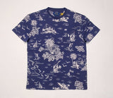 Nwt Polo Ralph Lauren Navy Blue Allover Print Tropical Classic Fit Tee - Unique Style