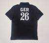 Black Polo Ralph Lauren Germany #26 Big Pony classic fit polo shirt, featuring the iconic logo and tailored design.