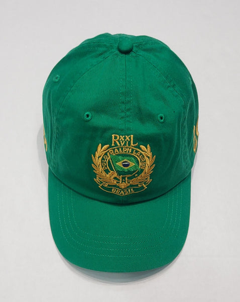Nwt Polo Ralph Lauren Green Brasil Adjustable Strap Back Hat - Unique Style