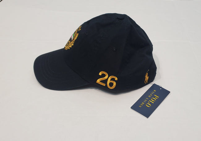 Nwt Polo Ralph Lauren Black UAE #26 Adjustable Strap Back Hat - Unique Style