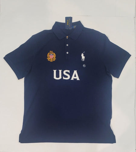 Nwt Polo Ralph Lauren Red/Green/Yellow Uni Badge Classic Fit Polo