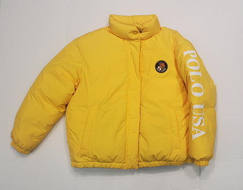 Nwt Polo Ralph Lauren Women's Yellow Polo USA Cookie Down Jacket - Unique Style