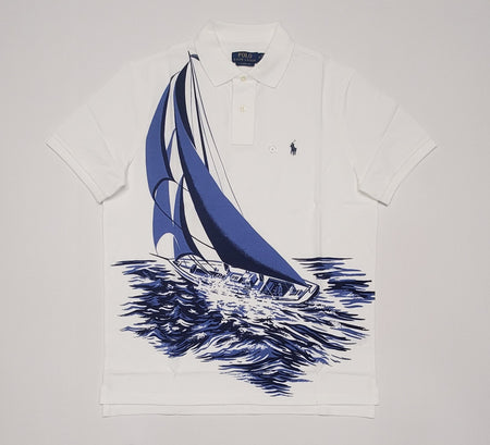 Nwt Polo Ralph Navy Blue Big Pony Splatter Paint Classic Fit Polo