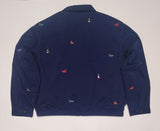 Nwt Polo Ralph Lauren Nautical Allover Embroidered Big Oversize Zip Up Jacket
