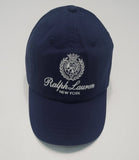 Nwt Polo Ralph Lauren Navy Blue New York Crest Embroidered Adjustable Hat