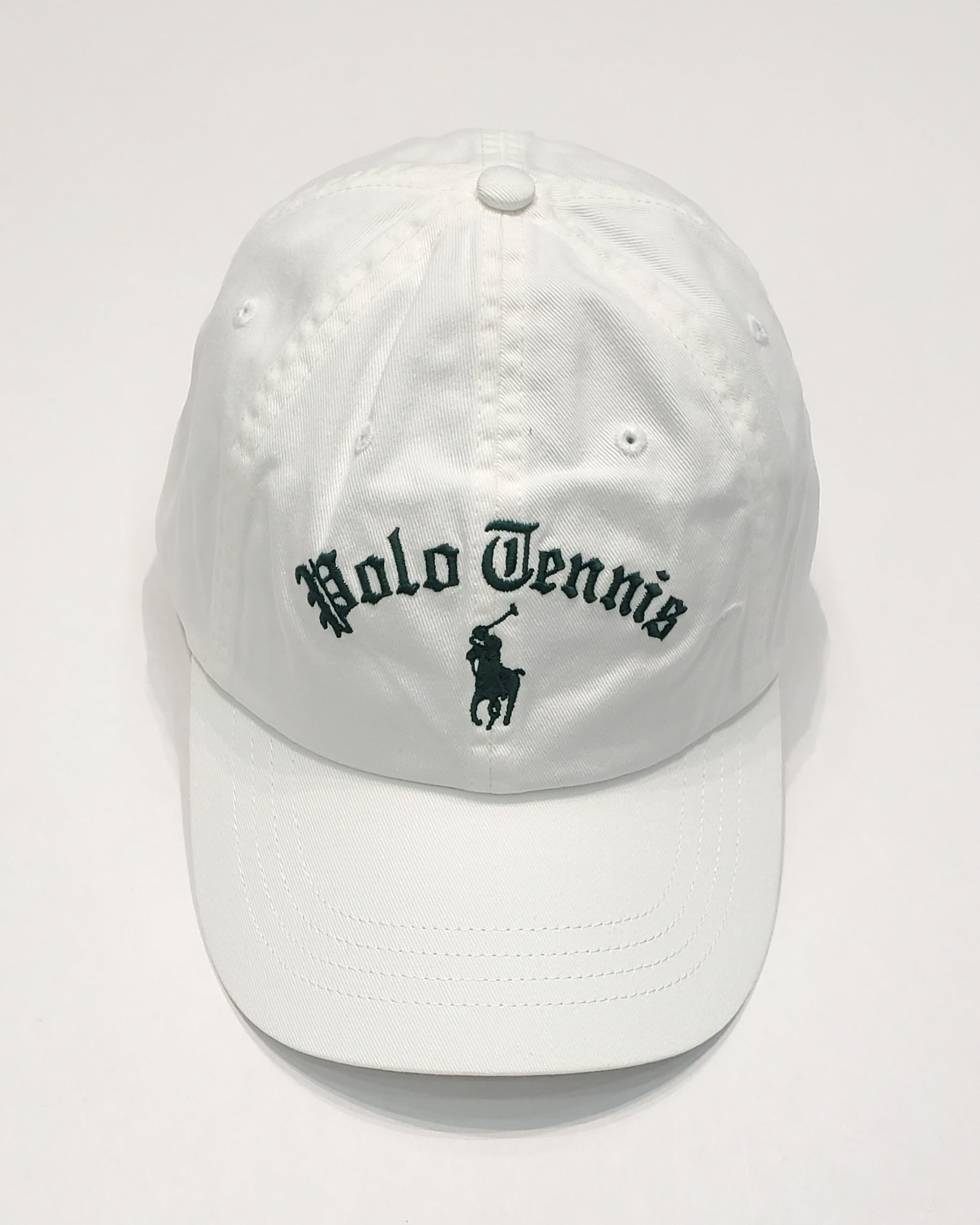 Nwt Polo Ralph Lauren White Polo Tennis Adjustable Strap Back Hat