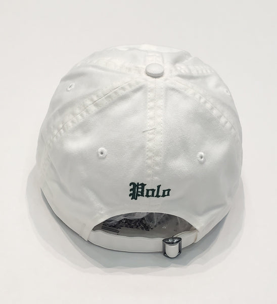 Nwt Polo Ralph Lauren White Polo Tennis Adjustable Strap Back Hat