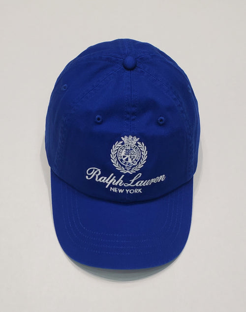 Nwt Polo Ralph Lauren Royal Blue New York Crest Embroidered Adjustable Hat