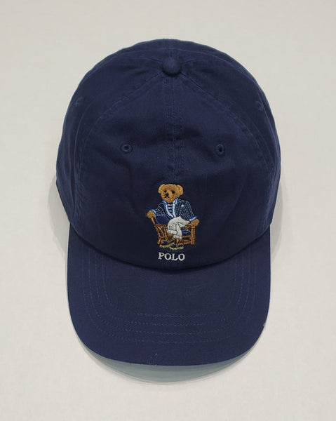 Nwt Polo Ralph Lauren Navy Blue Yacht Club Teddy Bear Adjustable Hat